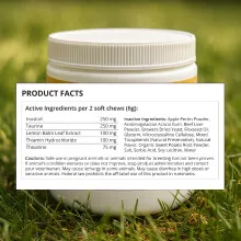 Nutritional label showing PetMade® Calm Chews formula