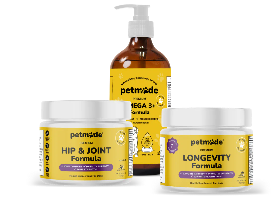 Three pet supplement products by PetMade