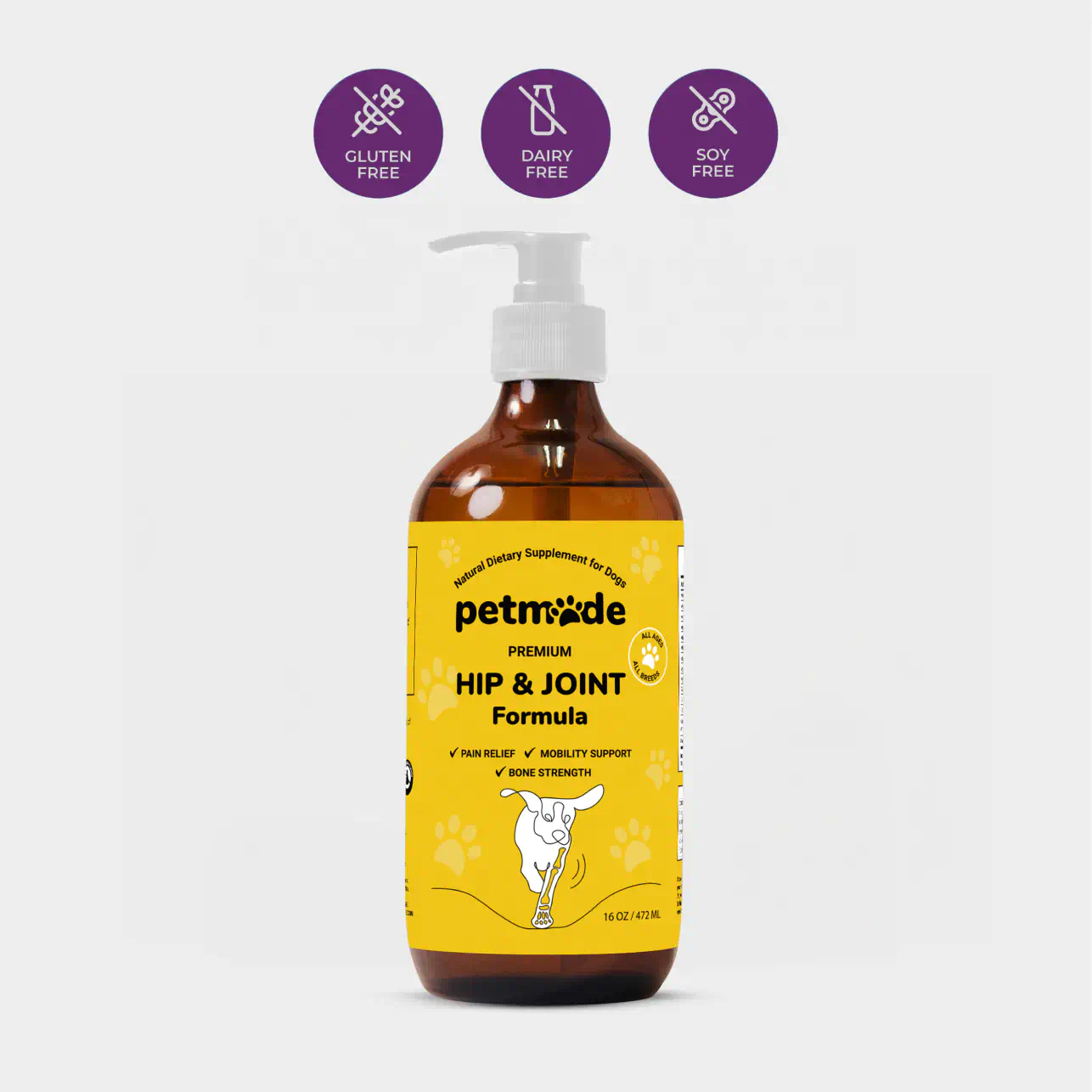 A bottle of PetMade Hip & Joint Formula