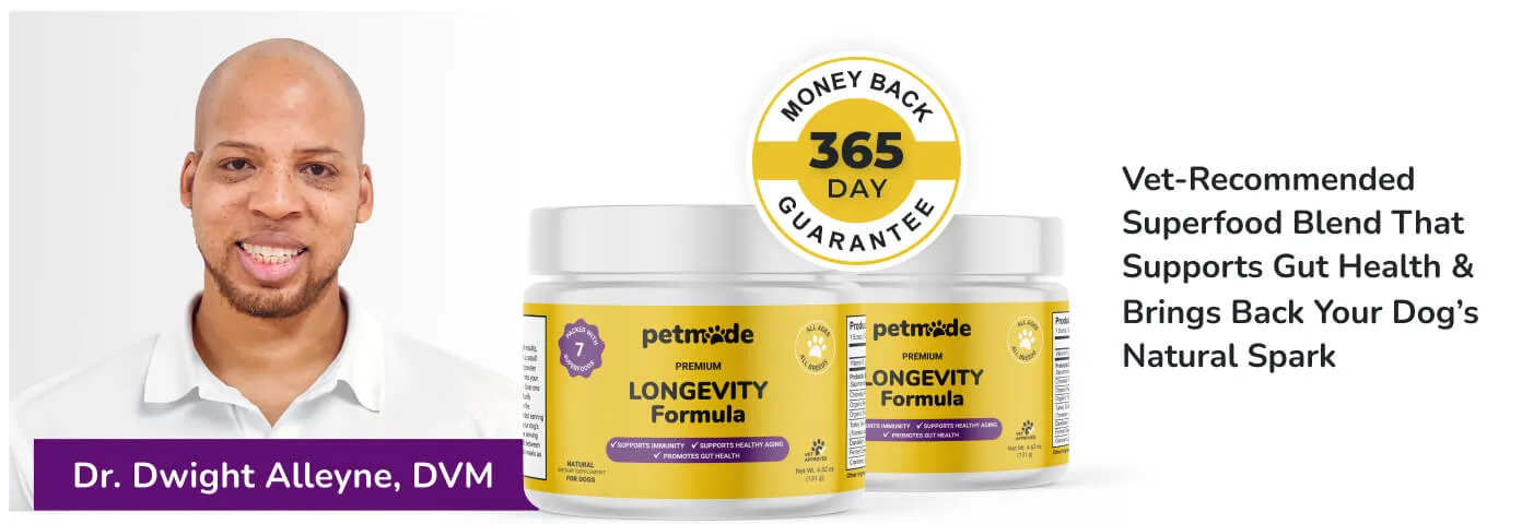 PetMade Longevity banner with Dr. Dwight Alleyne