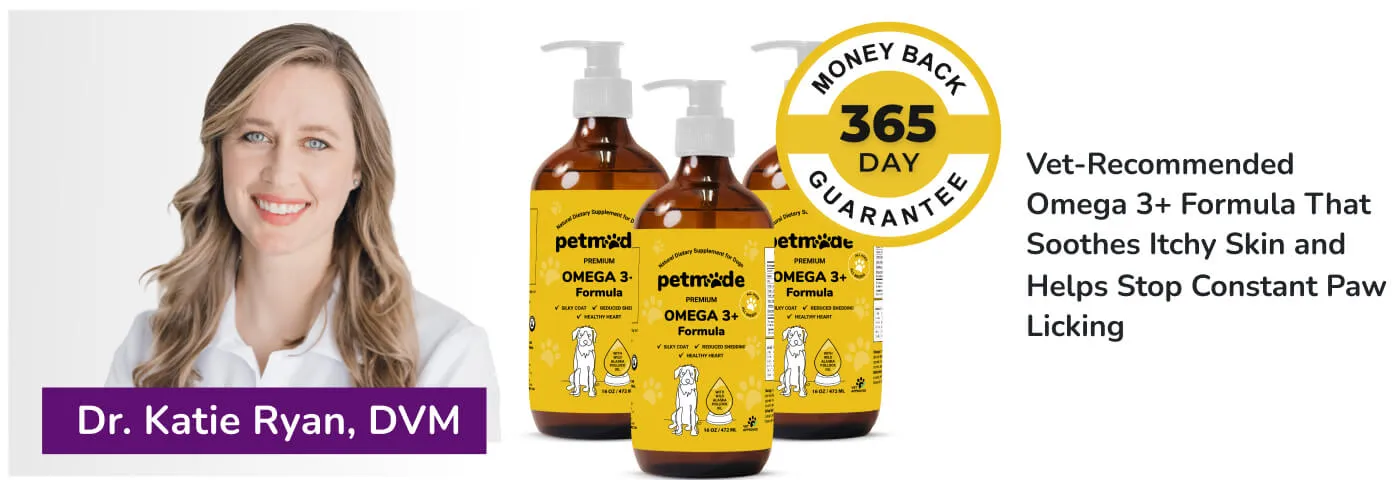 PetMade Omega 3+ banner with Dr. Katie Ryan