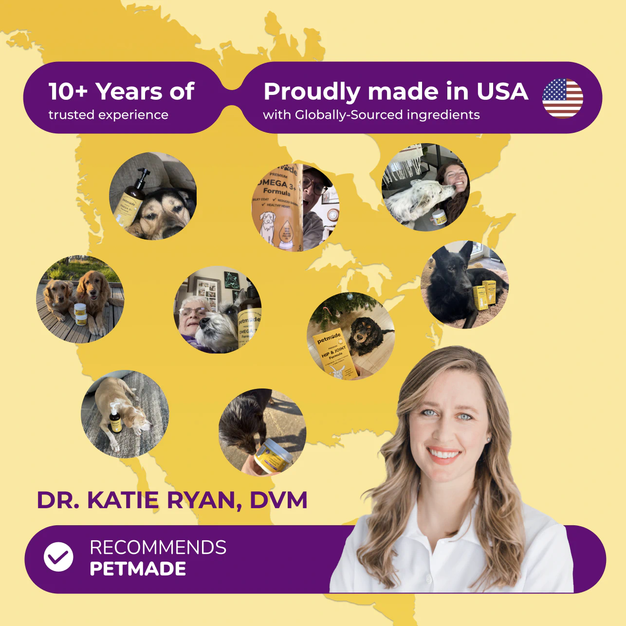 Dr. Katie Ryan, DVM, recommends PetMade supplements